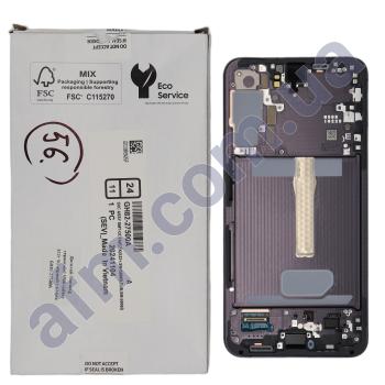 Дисплей Samsung сервисный S906 Galaxy S22+ 5G чёрный + рамка GH82-27500A