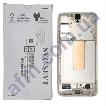 Дисплей Samsung сервисный S916 Galaxy S23 Plus чёрный + рамка белая GH82-30477E