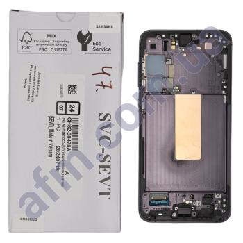 Дисплей Samsung сервисный S916 Galaxy S23 Plus чёрный + рамка GH82-30476A