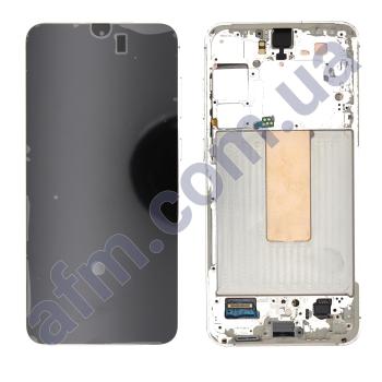 Дисплей Samsung сервісний S916 Galaxy S23 Plus чорний + рамка біла GH82-30477E