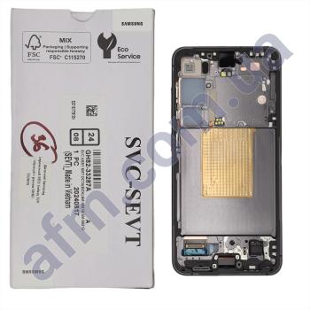 Дисплей Samsung сервисный S921 Galaxy S24 чёрный + рамка GH82-33287A