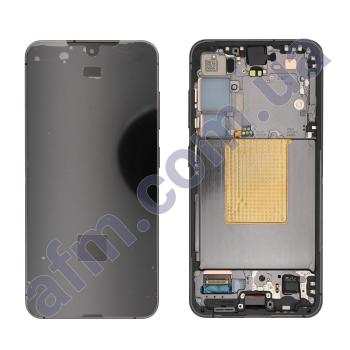 Дисплей Samsung сервісний S921 Galaxy S24 чорний + рамка GH82-33287A