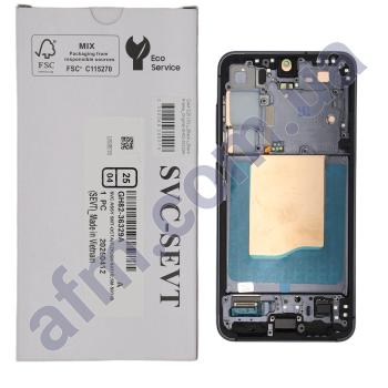 Дисплей Samsung сервисный S931 Galaxy S25 чёрный + рамка GH82-36329A