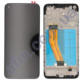Дисплей Samsung A115F Galaxy A11/ M115 чорний + рамка