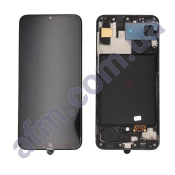 Дисплей Samsung A307F Galaxy A30s OLED чорний + рамка