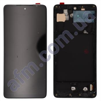 Дисплей Samsung A715F Galaxy A71 TFT INCELL чёрный + рамка