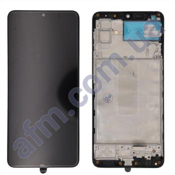 Дисплей Samsung M325 Galaxy M32 OLED чёрный + рамка