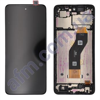 Дисплей Tecno Spark 20C (BG7n) чёрный + рамка