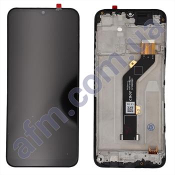 Дисплей Tecno Spark 7 (KF6/ KF6N)/ Tecno Spark 7 Go (KF6m) чёрный + рамка