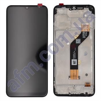 Дисплей Tecno Spark 8C (KG5K) чёрный + рамка