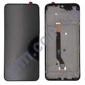 Дисплей Tecno Spark 8P (KG7n) чёрный + рамка