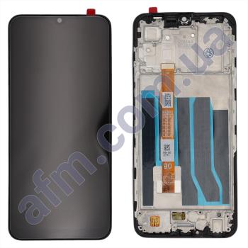 Дисплей Vivo Y33s чёрный + рамка