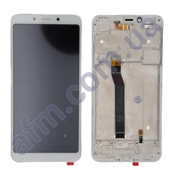 Дисплей Xiaomi Redmi 6/ Redmi 6A белый + рамка (с датчиком приближения)