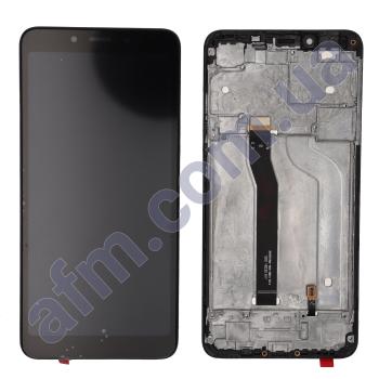 Дисплей Xiaomi Redmi 6/ Redmi 6A чёрный + рамка (без датчика приближения)!