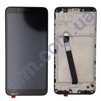 Дисплей Xiaomi Redmi 7A чёрный + рамка