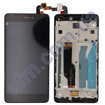 Дисплей Xiaomi Redmi Note 4X чёрный + рамка