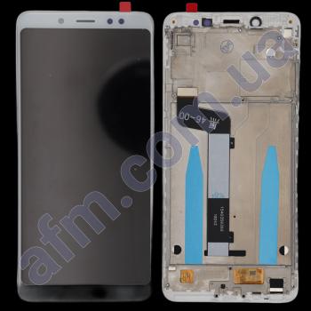 Дисплей Xiaomi Redmi Note 5/ Redmi Note 5 Pro білий + рамка