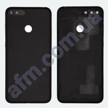 Задняя крышка Huawei Y6 2018/ Honor 7A Pro 5.7/ 7C 5.7/ Y6 Prime 2018 чёрная + стекло камеры