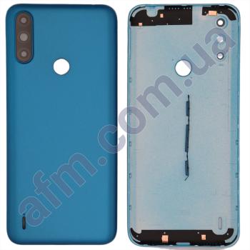 Задняя крышка Motorola XT2097 Moto E7 Power/ Moto E7i Power Tahiti Blue синяя + стекло камеры