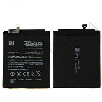 АКБ оригінал Xiaomi BN31 Mi A1/ Mi5X/ Redmi Note 5A/ Redmi Note 5A Pro