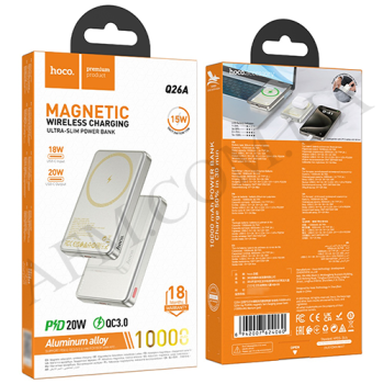 Внешний аккумулятор (Power Bank) Hoco Q26A PD 20W беспроводной (10000 mAh) золотой