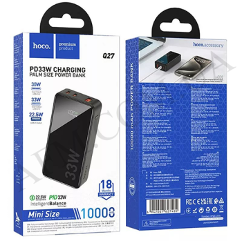 Внешний аккумулятор (Power Bank) Hoco Q27 33W LCD (10000 mAh) чёрный