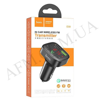 FM модулятор Hoco E59 QC3.0 чёрный