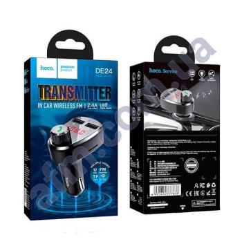 FM модулятор Hoco DE24 2.4 2USB чёрный
