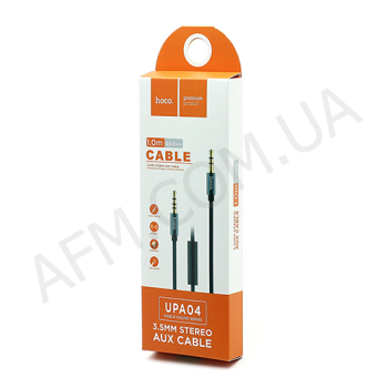 Кабель AUX Hoco UPA04 Noble sound series AUX audio cable + микрофон 1м серый!