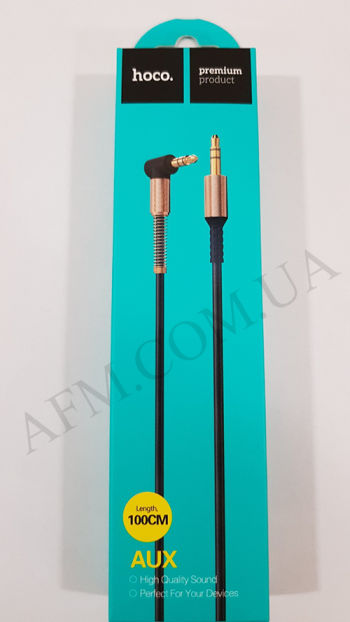 Кабель AUX Hoco UPA02 Spring Audio 1м чёрный
