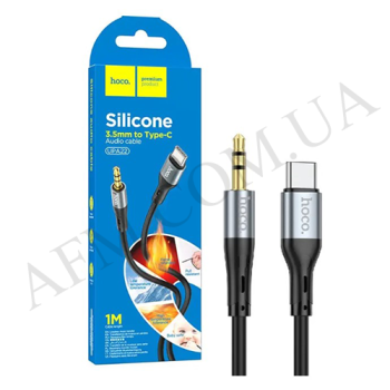 Кабель AUX Hoco UPA22 (Type-C to 3.5mm) чёрный
