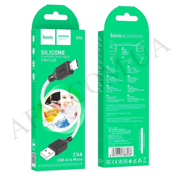 USB кабель Hoco X90 Micro USB (1000mm) білий
