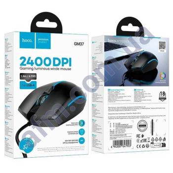 Мышка для компьютера проводная Hoco GM37 чёрная