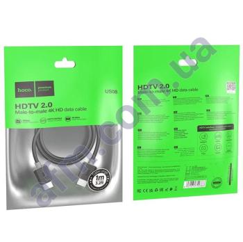 HDMI/ HDTV кабель Hoco US08 4K 2.0 1м