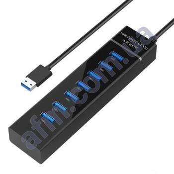 USB HUB на 7 USB портів 3.0 30см чорний