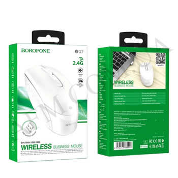 Мишка для комп'ютера бездротова Borofone BG7 біла
