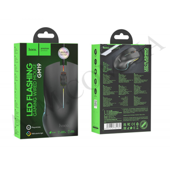 Мишка для комп'ютера провідна Hoco GM19 чорна