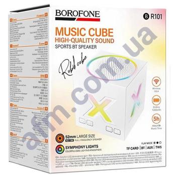 Колонка Borofone BP101 Rubik cube sports белая