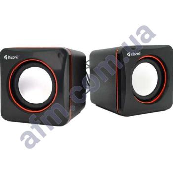 Колонки компьютерные Kisonli V400 RGB стерео с регулировкой звука 3.5 + USB чёрная