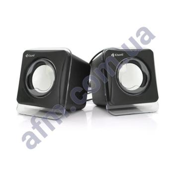 Колонки компьютерные Kisonli V410 RGB стерео с регулировкой звука 3.5 + USB чёрная