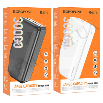 Внешний аккумулятор (Power Bank) Borofone BJ27B (30000 mAh) белый