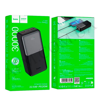 Внешний аккумулятор (Power Bank) Hoco J136B 22.5W+ PD20W (30000 mAh) чёрный