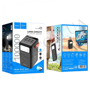 Внешний аккумулятор (Power Bank) Hoco J142 22.5W+ PD20W + фонарик (100000 mAh) чёрный
