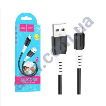 USB кабель Hoco X82 silicone Micro USB (1000mm) чёрный
