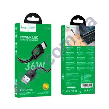 USB кабель Hoco U146 USB - Type-C 36W (1200mm) чёрный