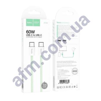 USB кабель Hoco X104 Type-C на Type-C 60W (1000mm) зелёный