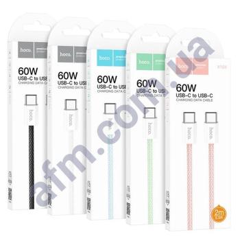 USB кабель Hoco X104 Type-C на Type-C 60W (2000mm) белый
