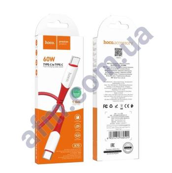 USB кабель Hoco X70 Type-C to Type-C PD 60W червоний