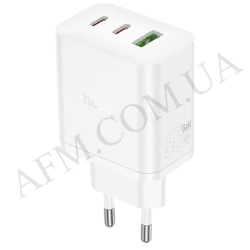СЗУ блок Hoco N51 (1USB/ 2Type-C) PD65W белый