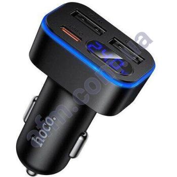 АЗП блок Hoco Z63A 2USB/ Type-C PD42W+QCс дисплеєм чорний